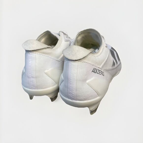 Adidas Adizero Electric Men Sz 8.5 White Silver Metallic IE4374 Football Cleats main image 7